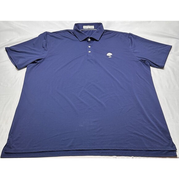 Holderness Bourne Golf Polo Shirt Men 3XL Navy The Anderson Tailored Fit *LOGO* - Picture 3 of 9
